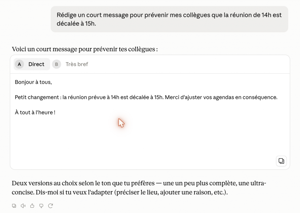 Une conversation réelle avec Claude